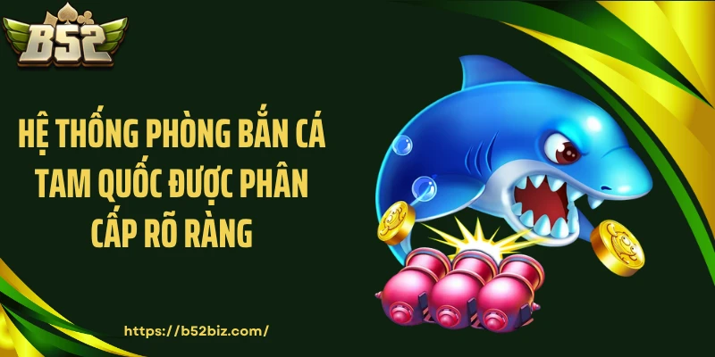 Hệ thống phòng bắn cá Tam Quốc được phân cấp rõ ràng